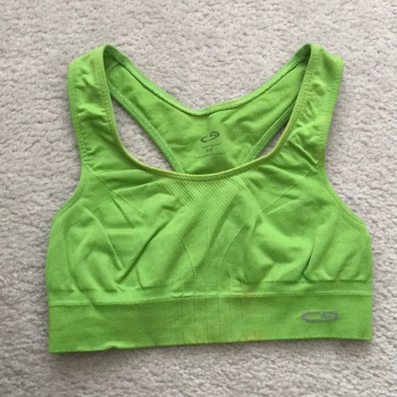 LOT 3 Champion Racerback Seamless Hot Pink/Neon Yellow/Lime Green Sports Bras - Picture 7 of 12